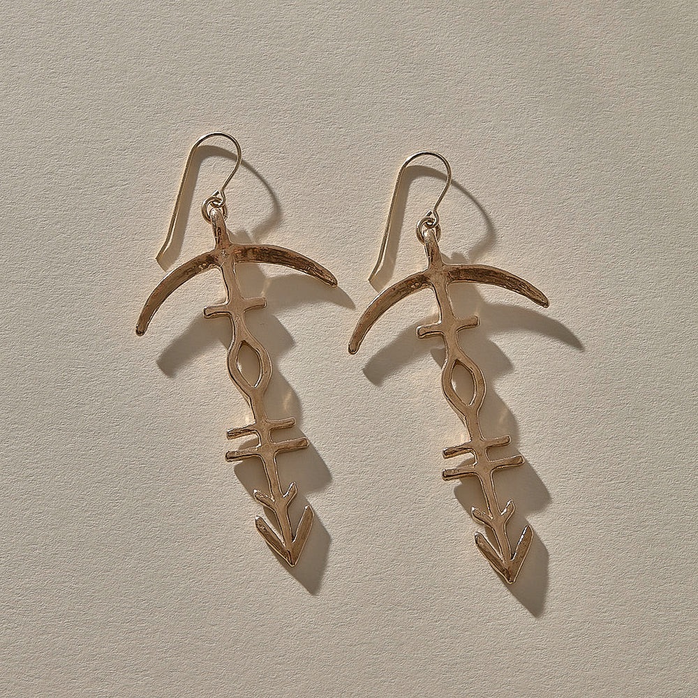 Hoku Catori Life Elegant Bronze  Earrings